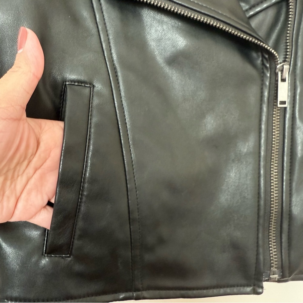 GAP Kids Girl Moto Faux Leather Jacket size small - Picture 4 of 10